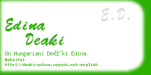 edina deaki business card